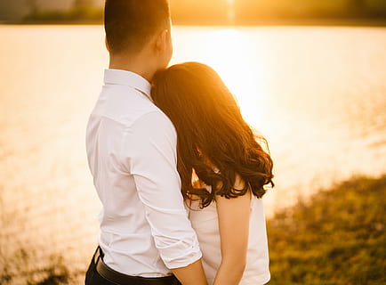 affection, blur, close-up, couple, fashion, focus, girl, hair, hairstyle, happiness, idyllic, lake, leisure, love, man, models, morning sun, outdoors, people, photoshoot, river, romance, romantic, scenic, sun, sunrise, sunset, togetherness, woman, women, men, two People, couple - Relationship, lifestyles, females, heterosexual Couple, young Adult, nature, adult, summer, embracing, males, dating, sunlight, positive emotion, sky, bonding, standing, rear view, land, emotion, young women, lens flare, 1080P, CC0, public domain, royalty free