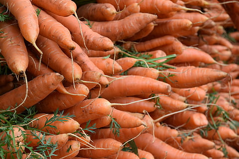 grøntsager, veggies, gulerødder, mad og drikke, mad, grøntsag, marked, stor gruppe af objekter, sund kost, friskhed, velvære, rodfrugt, til salg, gulerod, overflod, markedsbod, detail, orange farve, dag, ingen mennesker, rå fødevarer, tæt på, organisk, udendørs, detailvisning, landmandens marked, 4K, CC0, offentligt domæne, royaltyfrie