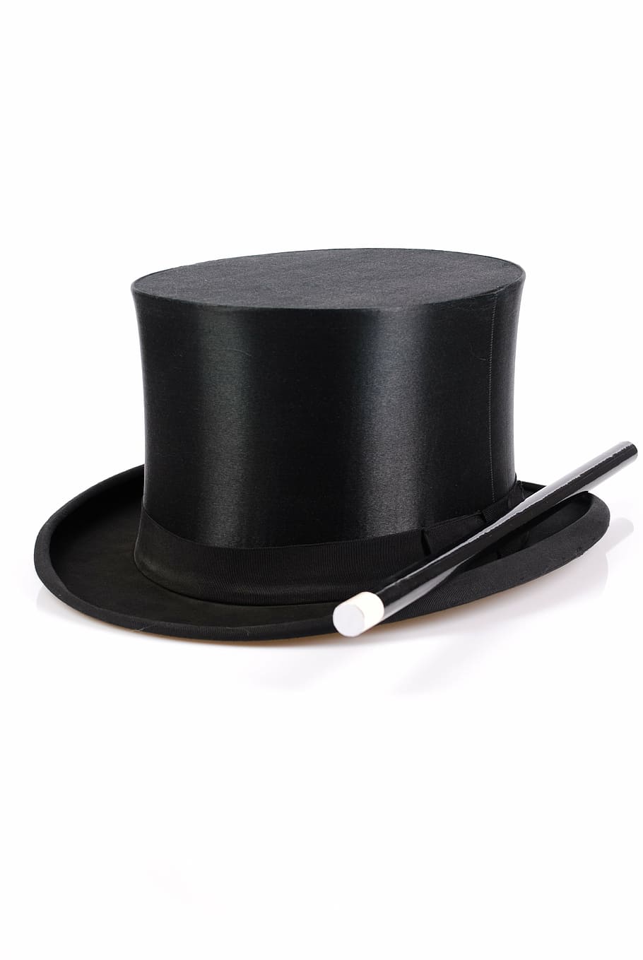 negre, superior, barret, vareta màgica, màgia, màgia negre, vareta, bruixeria, mostrant, rendiment, moda, accessori personal, barret de copa, roba, elegància, aïllat, barreteria, tir de l'estudi, color negre, fons blanc, a l'interior, primer pla, natura morta, cap gent, tallar, còpia espai, sol objecte, objectes fets per l’home, equipament, fet per l'home, contenidor, metall, equipament per a la llar, forma, buit, centrar-se en primer pla, vaixella, 4K