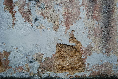 Stenmur, struktur, væg, gammel, facade, flake, gips, forvitret, gået i stykker, overflade, sten-, crack, hauswand, gul, grunge, tekstureret, fuld ramme, beskadiget, baggrunde, ingen mennesker, murbygningsfunktion, rusten, arkitektur, skrælle af, kørt ned, ru, dårlig stand, mønster, forringelse, metal, nedgang, forladt, dag, beton, ødelagt, 2K, CC0, offentligt domæne, royaltyfrie