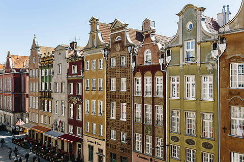 Photos, Gdansk, Poland, architecture, old town, tenement house, building Exterior, urban Scene, house, europe, built Structure, window, architecture And Buildings, city, facade, outdoors, famous Place, old, history, residential building, home ownership, city life, building, residential district, day, sky, low angle view, no people, sunlight, nature, clear sky, side by side, travel destinations, in a row, row house, apartment, 4K