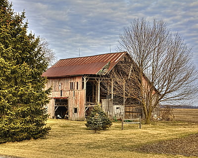 Scheune, rustikal, Scheunen, Ohio, digitale Kunst, ländlich, szenisch, Land, Landschaft, Schuppen, wirft, Bauernhof, Bauernhöfe, Landwirtschaft, landwirtschaftlich, Bauernhaus, champaign, Bezirk, Americana, Foto, fotografieren, Struktur, Strukturen, sturgell, William Sturgell, bill sturgell, historisch, Wohnkultur, corral, Gebäude, Silo, Wolken, Himmel, Baum, Bäume, wolkig, Unkraut, Champaign County, Urbana, Pflanze, die Architektur, gebaute Struktur, Gebäudehülle, kahler Baum, Natur, keine Leute, wolke - himmel, Haus, Tag, Feld, landwirtschaftliches Gebäude, draußen, Dach, Hütte, 4K, CC0, gemeinfrei, lizenzfrei