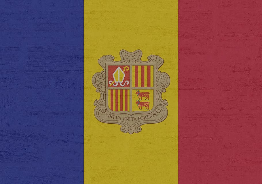 andorra, bandera, groc, cap gent, funció de construcció de parets, blau, comunicació, representació, creativitat, primer pla, text, estructura construïda, dia, art i artesania, representació humana, arquitectura, guió, script no occidental, vermell, patró, mural, 1080P