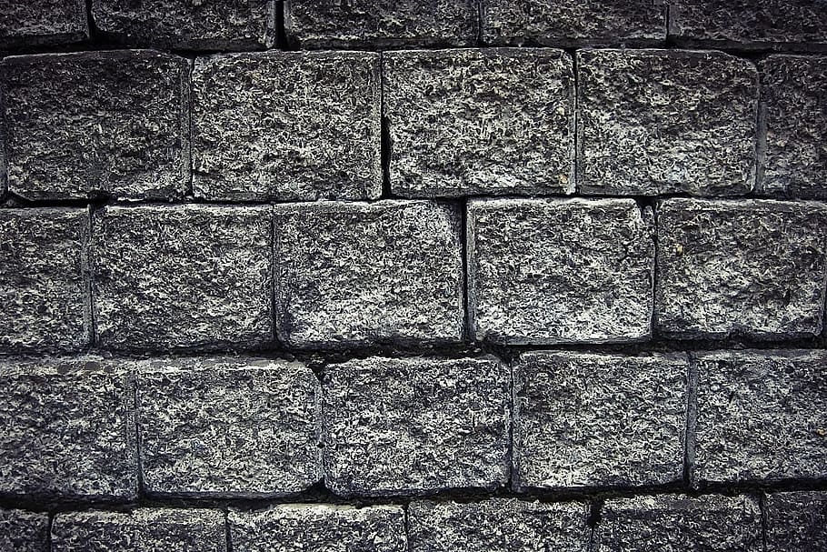 muro de concreto gris, pared, ladrillos, piedra, barrera, blanco, negro, Indonesia, alivio, antecedentes, modelo, ladrillo, material de piedra, texturizado, pared - característica de la construcción, de color negro, material, resumen, arquitectura, pared de ladrillo, estructura construida, nadie, fotograma completo, forma, día, Pared de piedra, sendero, diseño, sólido, repetición, al aire libre, áspero, adoquín, gris, hormigón, 2K