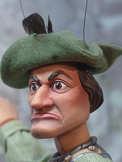 titella, home, lluitador, trist, vista, Robin Hood, nina, titellaire, actuació, dom, tirada al cap, només adults, adult, una persona, una sola dona, només dones, retrat, persones reals, primer pla, roba, barret, centrar-se en primer pla, estils de vida, mig adult, mirant la càmera, activitat d'oci, homes, mirant, dia, dones de mitjana edat, rostre humà, contemplació, 4K, CC0, domini públic, lliure de regalies