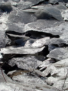 ice, rocks, winter, landscape, travel, cold, frozen, nature, no people, close-up, cold temperature, day, high angle view, full frame, outdoors, backgrounds, land, snow, wood - material, stack, log, pattern, wood, 2K, CC0, public domain, royalty free