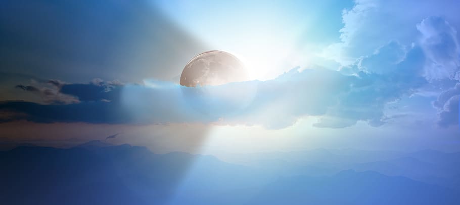 fotografia del cel, eclipsi, Eclipsi solar, solar, sol, astronomia, total, cel, planeta, espai, lluna, llum, ciència, negre, cosmos, fosc, llum solar, ombra, ple, naturalesa, natural, esfera, corona, anell, esdeveniment, univers, brillant, energia, estrella, lunar, calor, flamarada, astrologia, terra, art, globus, bonic, raig de sol, atmosfera, global, horitzó, brilli, sortida del sol, brillar, núvols, fantasia, resplendor, estiu, assolellat, lent, explosió, biga, raig, posta de sol, núvol - cel, blau, escenics - natura, cap gent, tranquil·litat, escena tranquil·la, medi ambient, flare de la lent, bellesa a la natura, a l'aire lliure, cloudscape, idíl·lic, llum - fenomen natural, lluminós, 5K