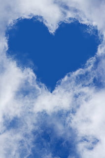 cloud heart-themed photography, heart, sky, clouds, blue sky, cloud - sky, blue, cloudscape, love, heaven, backgrounds, sky only, freedom, wispy, heart shape, nature, white color, no people, positive emotion, beauty in nature, emotion, outdoors, low angle view, day, idyllic, tranquility, valentine's day - holiday, digital composite, 1080P, CC0, public domain, royalty free