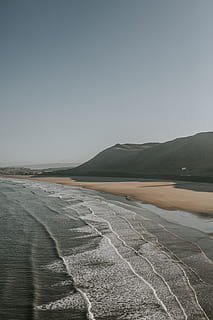 ve, onades., cos d'aigua, ve en ones, naturalesa, paisatge, escenics, sorra, mar, a l'aire lliure, platja, cap gent, aigua, cel clar, cel, còpia espai, escena tranquil·la, tranquil·litat, escenics - natura, bellesa a la natura, terra, desert, escena no urbana, dia, medi ambient, mineral, sal plana, idíl·lic, clima, clima àrid, 5K, CC0, domini públic, lliure de regalies