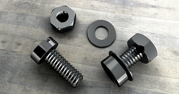 two, black, metal nut, bolts, washer, screw, thread, technology, mother, metal, hexagon nut, metal thread, gland, metric thread, steel, iron, 3d, 3d-model, animation, visualization, studio shot, no people, dumbbell, indoors, close-up, bullet, ink, day, table, wood - material, high angle view, connection, still life, black color, wireless technology, mobile phone, smart phone, equipment, group of objects, communication, arts culture and entertainment, food and drink, photography themes, directly above, 2K, CC0, public domain, royalty free