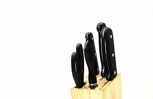 nero, maniglia, coltello, impostato, beige, blocco coltelli, Nanjing, Strumento per tagliare, pratica usando, attrezzatura, girato in studio, copia spazio, sfondo bianco, in casa, natura morta, avvicinamento, nessuno, colore nero, grande gruppo di oggetti, metallo, ritagliare, preparativi, legno - materiale, strumento di lavoro, scelta, di fila, vista dall'alto, variazione, 2K, CC0, dominio pubblico, privo di copyright