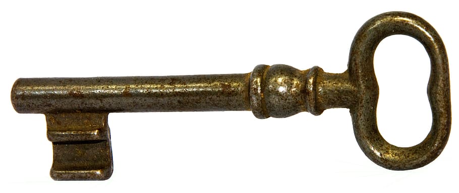 esquelet de llautó, clau, vell, tancar, rovellat, ferro, metall, metàl·lic, acer, antiguitat, ferro - metall, passat de moda, aïllat, tir de l'estudi, fons blanc, tallar, llautó, sol objecte, gestionar, primer pla, a l'interior, cap gent, militar, seguretat, història, arma, obsoleta, aliatge, 5K