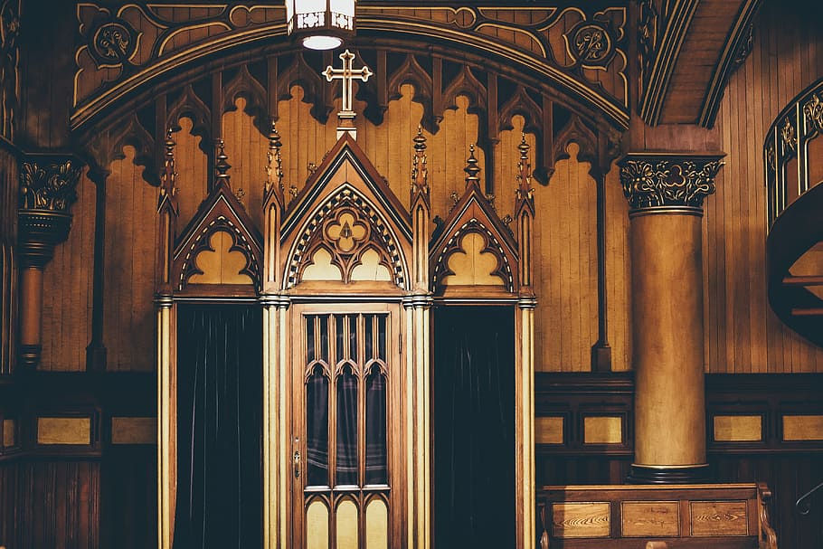 bygning, arkitektur, design, loft, væg, dør, kirke, katedral, kapel, kryds, bygget struktur, sted for tilbedelse, religion, ingen mennesker, indendørs, tro, spiritualitet, orgel, bue, historie, træ - materiale, fortiden, mønster, lav vinkel visning, arkitektoniske kolonne, udsmykkede, arkitektur og kunst, 4K