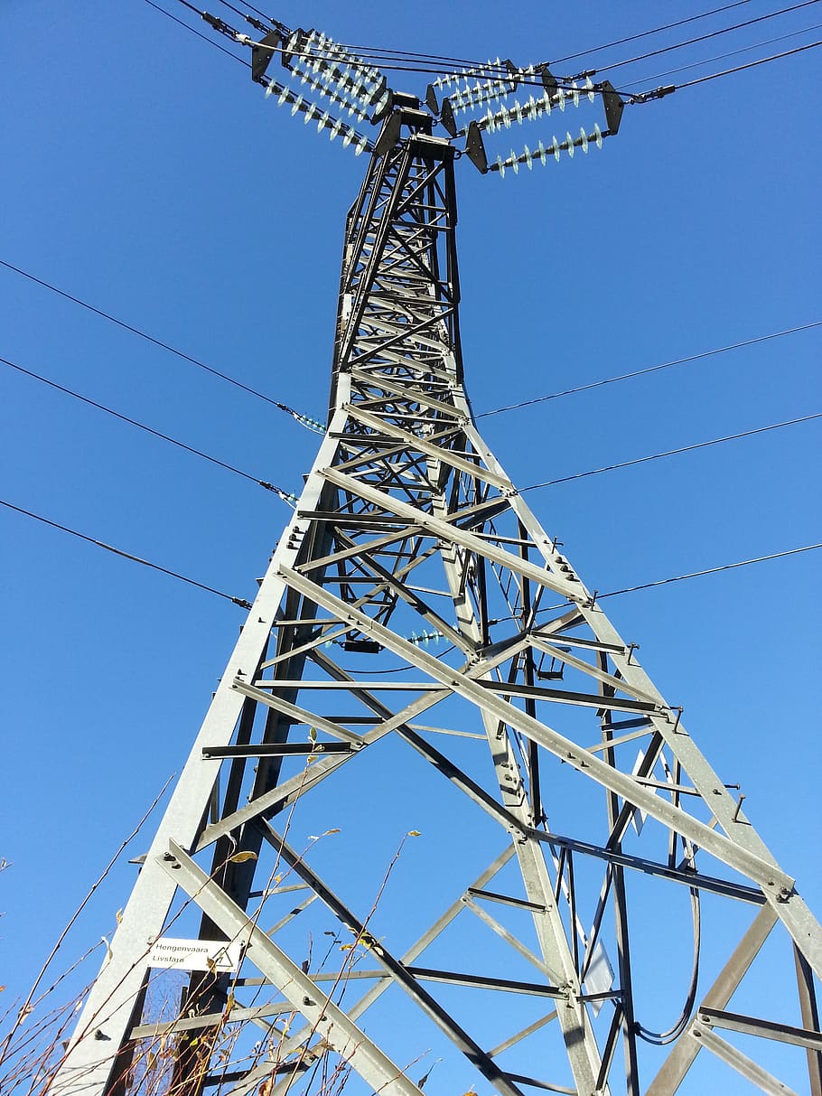 elektricitet, tårn, høj, kabel, global kommunikation, teknologi, udsendelse, blå, lav vinkel visning, himmel, forbindelse, metal, skyfri himmel, natur, brændstof og elproduktion, bygget struktur, el-pylon, dag, ingen mennesker, strømkabel, arkitektur, høj - høj, Strømforsyning, udendørs, legering, elektrisk udstyr, elektrisk komponent, telefonlinje, bjælke, 2K