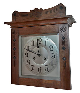 hodiny, dub, ciferník, stříbrný, ukazatel, čas, hodinky, starý, antický, navíjet, cenný, nostalgie, hodin, retro, minut, analogový, řezby, analogové hodiny, vytáhnout, číslic, číslo, uvnitř, dřevo - materiál, nástroj času, nikdo, nástěnný prvek, jeden objekt, minutová ručička, studio shot, vystříhnout, detail, sdělení, hodinová ručička, bílé pozadí, 4K, CC0, veřejná doména, bez autorských práv