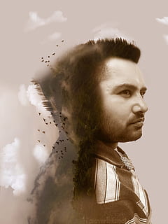 Umgebung, Mensch, Menschen, Manipulation, Porträt, junge Männer, eine Person, junger Erwachsener, Kopfschuss, Himmel, Natur, Freizeitbeschäftigung, suchen, Wegschauen, echte Menschen, Lebensstile, Männer, wolke - himmel, Wasser, digitaler Verbund, fliegend, Betrachtung, 4K, CC0, gemeinfrei, lizenzfrei