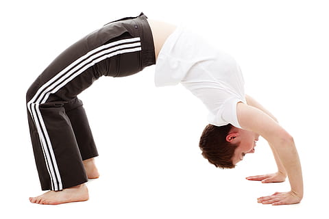 dreng, hvid, skjorte, sort, spor bukser, tilbage, bøje, bro, dyrke motion, kvinde, fitness, fleksibel, pige, gym, sundhed, isolerede, livsstil, mennesker, person, sport, strække, træning, yoga, hvid baggrund, isoleret på hvidt, herrer, hanner, kaukasisk etnicitet, en person, studio skud, voksen, kampsport, skåret ud, ung voksen, kun en mand, udøver, fuld længde, menneskelig kropsdel, indendørs, bøjning, sund livsstil, Kvinder, sportstøj, øver sig, tøj, unge kvinder, fritidsaktivitet, frisure, 4K, CC0, offentligt domæne, royaltyfrie