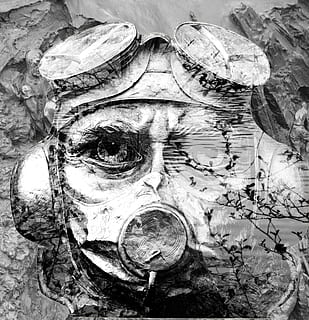 pilota, doppia esposizione, creatività, aviatore, effetto, bianco e nero, arte visiva, arte e intrattenimento, concetti e idee, tempo, vecchio stile, persone, antico, storia, vecchio, in stile retrò, parte del corpo umano, volto umano, occhio umano, avvicinamento, adulto, parte del corpo, persone reali, occhio, giorno, composito digitale, all'aperto, parte del corpo animale, rappresentazione umana, riflessione, filtro di post produzione automatico, spaventoso, arte e artigianato, rappresentazione, 2K, CC0, dominio pubblico, privo di copyright