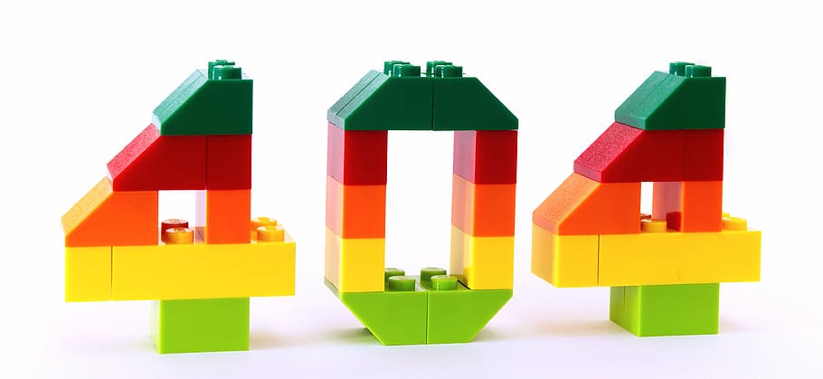 404 blocs de lego, error, no trobat, 404, lego, errada, 4, nombre, maó, Internet, http, resposta, codi, mort, trencat, enllaç, perdut, web, pàgina, carreró sense sortida, decepció, variació, multicolor, cap gent, fons blanc, tallar, color verd, elecció, negocis, grup d'objectes, vermell, groc, creativitat, tir de l'estudi, joguina, signe, activitat, grup, negoci corporatiu, plàstic, 4K