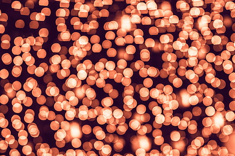 Bokeh, lange, Belichtungsphotographie, Beleuchtung, Muster, Punkte, launisch, lila, beleuchtet, Hintergründe, Nacht-, Lichtanlage, Vollbild, glühend, Kreis, keine Leute, Unscharf gestellt, große gruppe von gegenständen, Geometrische Figur, Feier, gestalten, Licht - natürliches Phänomen, orange Farbe, Dekoration, Weihnachten, abstrakt, Natur, Licht, 5K, CC0, gemeinfrei, lizenzfrei