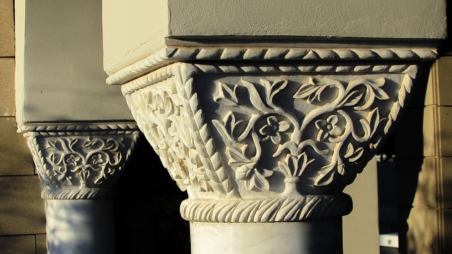 capitals dels pilars, arquitectura, columna, elegància, clàssic, bisbat, paralimni, Xipre, art i artesania, artesania, cap gent, patró, creativitat, dia, primer pla, talla - producte artesanal, estructura construïda, exterior de l'edifici, representació, escultura, edifici, disseny, ornamentat, metall, a l'aire lliure, el passat, motiu floral, columna arquitectònica, ferro forjat, 4K