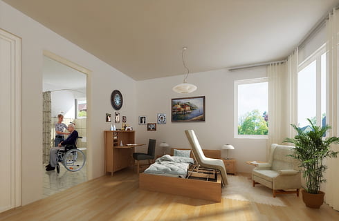 groen, doorbladerd, fabriek, voorkant, venster, interieur, villa, weergave, visualisatie, architectuur, visualisatie 3d, architecturale visualisatie, landschap, gebouw, cgi, binnenshuis, huiskamer, appartement, bevloering, modern, meubilair, geen mensen, home showcase interieur, dag, levensstijlen, huisje boompje beestje, hardhouten vloer, woonkamer, hout, afwezigheid, huis, plant in bloempot, tafel, sofa, plafond, 2K, CC0, publiek domein, royaltyvrij