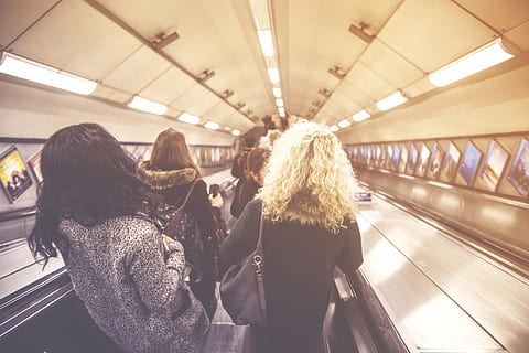 escalators, london, underground, metro system, system., image, captured, canon 6, 6d, People, London Underground, Underground metro, system. Image, Canon 6D, metro, subway, woman, subway Station, transportation, commuter, subway Train, travel, station, passenger, train, people Traveling, women, city Life, rush Hour, mode of Transport, public Transportation, urban Scene, railroad Station Platform, lifestyles, blurred Motion, journey, railroad Track, adult, group of people, real people, illuminated, leisure activity, mode of transportation, indoors, rail transportation, architecture, rear view, men, togetherness, warm clothing, ceiling, waiting, 4K