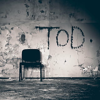 abandoned, architecture, art, black-and-white, broken, building, chair, city, creepy, dark, decay, dirty, empty, mood, mysterious, mystical, old building, ruin, run down, scary, school, seat, spooky, text, tod, wall, wall - Building Feature, domestic Room, indoors, concrete, backgrounds, old, no people, weathered, damaged, built structure, obsolete, absence, day, dirt, run-down, bad condition, deterioration, ruined, 2K, CC0, public domain, royalty free