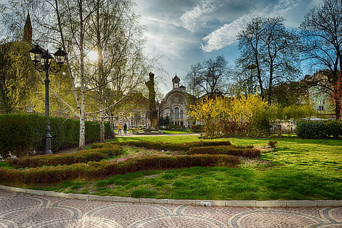 Marrone, Cattedrale, alberi, giorno, Sofia, centrale, memorizzare, Bulgaria, negozio centrale, parco, albero, struttura costruita, architettura, esterno dell'edificio, nessuno, erba, pianta, religione, credenza, luogo di culto, cielo, spiritualità, nuvola - cielo, natura, costruzione, il passato, storia, 5K, CC0, dominio pubblico, privo di copyright