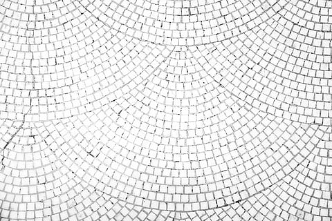 bilde, hvit, mosaikk gulvfliser, mosaikk, tekstur, struktur, teksturer, mønster, steiner, stjernen, full ramme, bakgrunn, strukturert, sport, ingen folk, hvit farge, form, design, nærbilde, dag, reisemål, natur, utendørs, netting, høy vinkel visning, Vintersport, transport, abstrakt, geometrisk form, 5K, CC0, offentlig domene, opphavsrett gratis