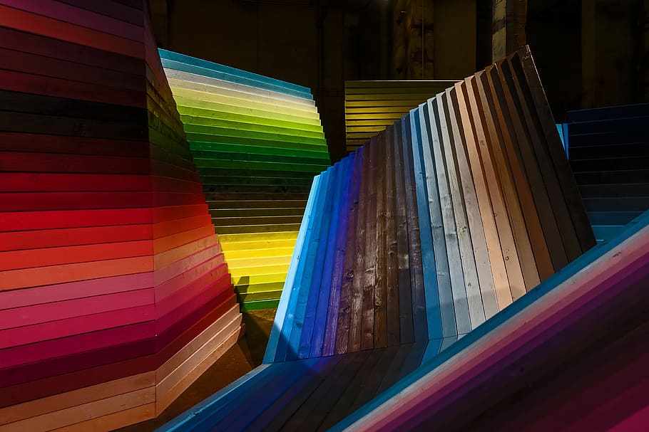 modello, luce, architettura, illuminato, prospettiva-parco giochi, multicolore, nessuno, in casa, giorno, Inquadratura dal basso, struttura costruita, a strisce, luce del sole, lunga esposizione, fotogramma intero, tessile, natura, scelta, rosso, avvicinamento, 4K