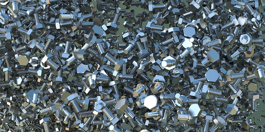 cargol, enginyeria mecànica, cargol, Enginyeria Mecànica, fons, color plata, indústria, alumini, gran grup d'objectes, brillant, abundància, marc complet, metall, cap gent, dia, a l'interior, vista d’angle alt, natura morta, primer pla, Munt, elecció, directament a sobre, espatllat, tecnologia, equips d’il·luminació, variació, penjant, 4K