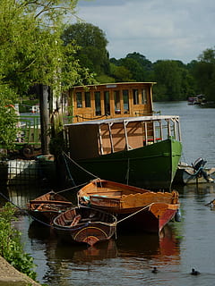 Schiff, Stiefel, Fluss, Wasser, Hafen, Netz, England, Themse, Wasserfahrzeug, Transport, festgemacht, Transportart, Hausboot, Transportmittel, Baum, Pflanze, Natur, keine Leute, Tag, Ufergegend, draußen, Reflexion, die Architektur, Holz - Material, Himmel, Ruderboot, Fischerboot, 4K, CC0, gemeinfrei, lizenzfrei
