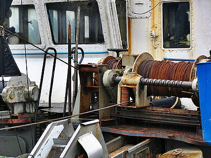 coupeur, treuil, champ, corde, pêche, chasse, réseau, rouille, corrosion, vieux, métal, personne, abandonné, rouillé, industrie, journée, l'histoire, le passé, architecture, machinerie, altéré, usine, partie machine, déclin, endommagé, mauvaise condition, obsolète, détérioration, en plein air, équipement industriel, roue, 1080P, CC0, domaine public, libre de droits