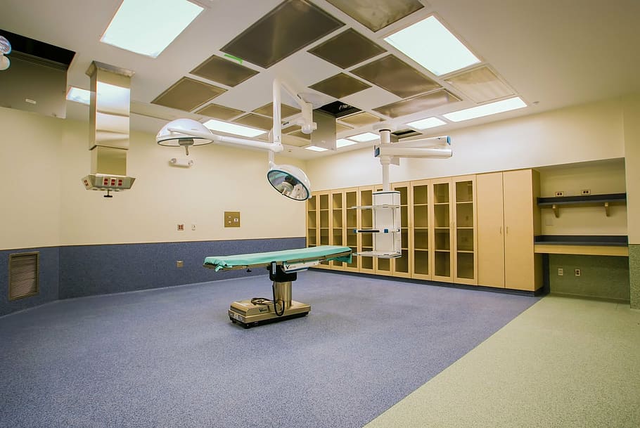habitació, blau, llit de plata, operant, cirurgia, netejar, nou, taula, pacient, metge, hospital, llit, parets, interior, a l'interior, cap gent, modern, arquitectura, interior de casa, exercici, buit, habitació domèstica, sòls, gimnàs, estils de vida, il·luminat, absència, seient, escàs, oficina, Club de salut, equips d’il·luminació, estil de vida saludable, casa, luxe, sostre, 1080P