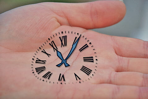 analog clock pain, left, human, palm, analog clock, pain, hand, hands, keep, time, clock, amount of time, time of, time indicating, pointer, minutes, hours, period, section, human Hand, clock Face, holding, human body part, one person, close-up, number, accuracy, minute hand, instrument of time, body part, deadline, real people, finger, unrecognizable person, indoors, care, 4K