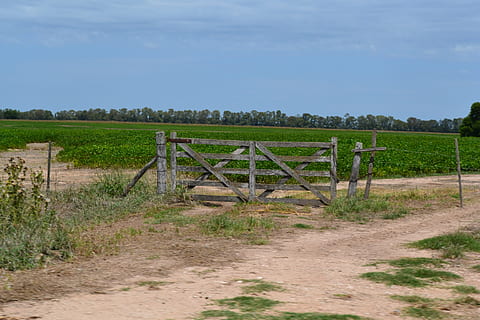 Feld, Erde, Gras, Tor, Holz, Natur, Landschaft, Landwirtschaft, keine Leute, Land, Pflanze, Umgebung, Himmel, ländliche Szene, Zaun, Grenze, Bauernhof, Barriere, Schmutz, Tag, draußen, Szenen - Natur, Ranch, 4K, CC0, gemeinfrei, lizenzfrei