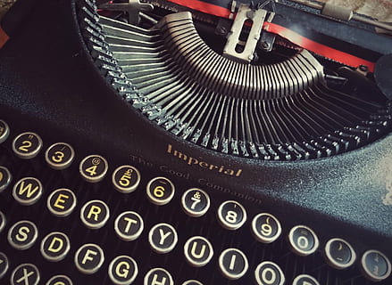 black imperial typewriter, type, typewriter, font, writing, author, book, read, write, antique, 1930, publishing, old, vintage, hipster, old-fashioned, retro Styled, alphabet, typescript, typing, text, obsolete, technology, close-up, indoors, machinery, no people, letter, metal, communication, number, still life, backgrounds, equipment, connection, keyboard, 2K, CC0, public domain, royalty free