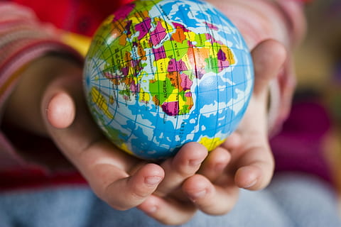 person, holding, blue, terrestrial, globe, hand, world, ball, keep, child, earth, protection, hands, protect, planet, environment, global, globe - man made object, human hand, human body part, sphere, map, planet earth, close-up, planet - space, care, people, single object, space, environmental conservation, security, focus on foreground, nature, responsibility, outdoors, world at your fingertips, hands cupped, global communications, 2K