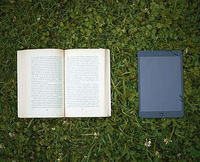 Preto, ipad, ao lado, bege, livro, verde, grama, ler, tecnologia, velho, Novo, contrastando, se opondo, cag, moderno, ficção, idéia, escrever, tomar notas, Nota, trabalhos, o trabalho, curso, papel, foto do produto, foto, caderno, fundo, fechar-se, macro, ninguém, fotos detalhadas, perto, origens, lindo, natureza, imagem colorida, jardim, horizontal, detalhe, cor vívida, perspectiva, plantar, cor verde, campo, terra, cor branca, dia, comunicação, crescimento, ao ar livre, visão de alto ângulo, diretamente acima, publicação, em branco, tecnologia sem fio, 5K, CC0, domínio público, royalty free