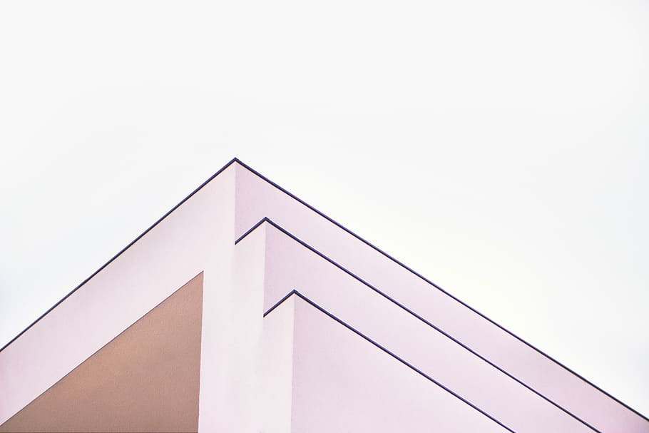 Senza titolo, angolo, architettura, linea, minimo, rosa, bianca, cielo, spazio negativo, sole, calore, estate, architettura estiva, nessuno, copia spazio, carta, attività commerciale, avvicinamento, forma, simbolo, cartello, simbolo della freccia, ritagliare, creatività, città, documento, moderno, esterno dell'edificio, design, Colore bianco, sfondi, forma geometrica, 5K