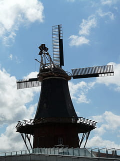 mølle, vindmølle, vinge, vind, hjul, vindrulle, rotor, tur, energi, male, dyke mølle, historisk bevarelse, hollandske vindmølle, nord, øst frisien, lavere saxoni, alternativ energi, brændstof og elproduktion, sky - himmel, vindkraft, miljøbeskyttelse, himmel, vedvarende energi, traditionel vindmølle, bygget struktur, lav vinkel visning, turbine, arkitektur, natur, miljø, dag, vandpumpe, ingen mennesker, udendørs, teknologi, 2K, CC0, offentligt domæne, royaltyfrie