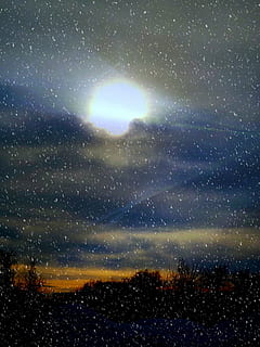 la neve, inverno, nube, sole, in serata, foresta, paesaggio, Natale, cielo, bellezza nella natura, scenics - natura, notte, natura, la tranquillità, scena tranquilla, nessuno, nuvola - cielo, stella - spazio, spazio, astronomia, maestoso, idilliaco, all'aperto, pianta, ambiente, 1080P, CC0, dominio pubblico, privo di copyright