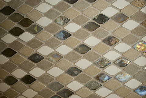 tile, beige, raindrops, pattern, geometric, mosaic, bathroom, in a row, arrangement, full frame, no people, large group of objects, side by side, backgrounds, abundance, order, repetition, wall - building feature, architecture, design, indoors, day, high angle view, built structure, choice, collection, 4K, CC0, public domain, royalty free
