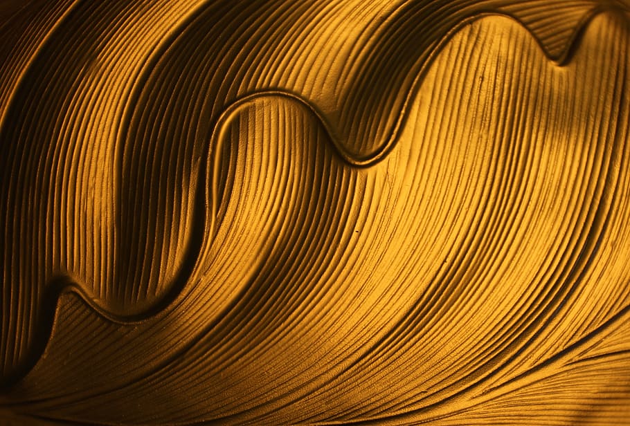Foto, goldfarben, abstrakt, Kunstwerk, Gold, farbig, Muster, Struktur, Hintergrund, Gold-gelb, Hintergründe, Wellenmuster, texturiert, Illustration, Kurve, braun, Vollbild, keine Leute, Nahansicht, klassische Musik, Strudel, Musikinstrument, Kreativität, Kunst, Kultur und Unterhaltung, Musik-, Metall, Studioaufnahme, Kunst und Handwerk, drinnen, Antiquität, klassischer Stil, aufwendig, 4K