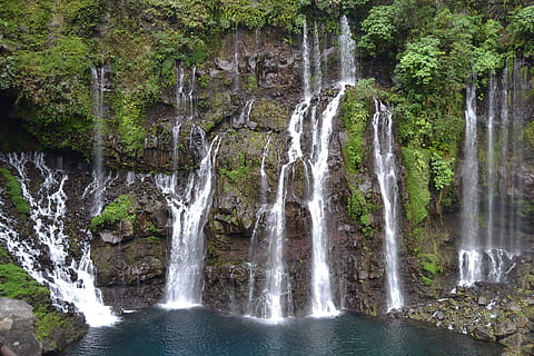 vandfald, fald, flod, vandfald store rulle, efterår, flod, natur, vand, scenics, lang eksponering, scenics - natur, skønhed i naturen, træ, Skov, jord, bevægelse, flydende vand, plante, ikke-urbane scene, ingen mennesker, sløret bevægelse, miljø, rock-objekt, klippe, dag, udendørs, flyder, magt i naturen, regnskov, 1080P, CC0, offentligt domæne, royaltyfrie