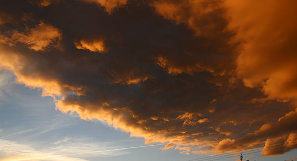 clouds, forward, evening sky, sunset, thunderstorm, sky, abendstimmung, clouds form, cloud - sky, cloudscape, beauty in nature, nature, dramatic sky, low angle view, storm, scenics - nature, backgrounds, no people, orange color, storm cloud, meteorology, outdoors, sunlight, tranquility, overcast, wind, ominous, 5K, CC0, public domain, royalty free
