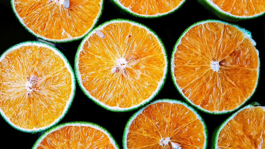 orange frugtskiver, skive limes, appelsiner, orange, citrus, frugt, mandarin, mad, citrus frugt, friskhed, skive, appelsinfrugt, moden, sund kost, organisk, tæt på, orange farve, gul, baggrunde, natur, slankekure, tværsnit, mad og drikke, ingen mennesker, velvære, indendørs, studio skud, stor gruppe af objekter, saftig, direkte over, 4K