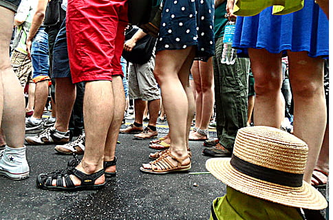 calves, legs, human, standing, stand, line, wait, standing on, stand in line, shin, quantitative, knee, sandals, concert, gape, crowd, summer, event, meeting, demonstration, protest, skin, shorts, below without, low angle shot, summer fashion, low section, human leg, group of people, body part, human body part, shoe, real people, women, clothing, men, day, street, adult, people, leisure activity, human limb, togetherness, limb, city, human foot, 1080P, CC0, public domain, royalty free