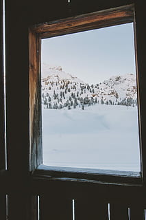 kalnas, medžiai, sniegas, dienos metu, vaizdas, padengti, langas, žiemą, medis, šalta, ieško, out, Alpių, pavasaris, šalta temperatūra, nėra žmonių, pobūdį, dangus, patalpose, stiklas - medžiaga, mediena - medžiaga, dieną, grožis gamtoje, vaizdai - gamta, skaidrus, kraštovaizdį, aplinką, snowcapped kalnas, 5K, CC0, Viešasis domenas, nemokamai